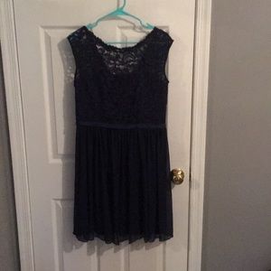 David’s Bridal Lace & Mesh Bridesmaid Dress F17019